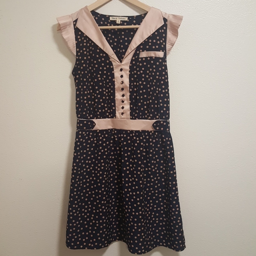 Pink polkadot Diner style dress hot & delicious